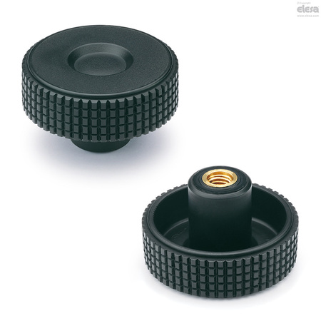 ELESA Brass boss, plain or threaded blind hole, MBT.50 B-3/8-16-C9 MBT-B (inch sizes)